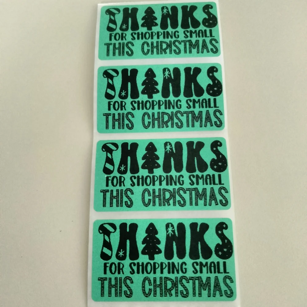 💙100 Xmas Shop Small- Shipping Labels Thermal Packaging Stickers 2.25